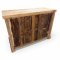 Kommode, Spundholz, rustikal, braun,  2 türig, Hirschgeweihgriff, 1 Regalboden innen