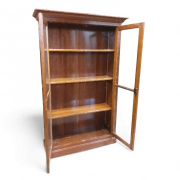 Vitrine GRANGE, Wildkirsche, 2-türig, 3 Einlegeböden, Sims, B112xH175