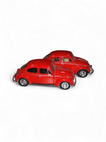 Modellauto KÄFER, Metall ,rot ,silber 13 cm x 5 cm  x4 cm, Auto