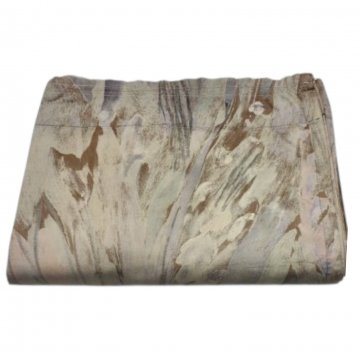 Vorhang H265xB350, Tuschmuster in braun/beige/weiß/violett, Baumwolle mit Gardinenband, Flecken