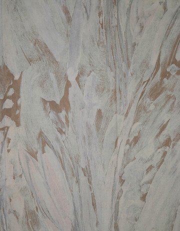 Vorhang H265xB350, Tuschmuster in braun/beige/weiß/violett, Baumwolle mit Gardinenband, Flecken