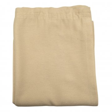 Vorhang H270xB110, beige, wollartiges Mischgewebe, linke Seite glänzend. mit Gardinenband