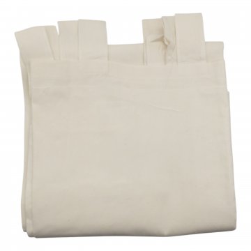 Vorhang H270xB135, naturweiß, Baumwolle, Schleiernessel doppelt gelegt, mit Schlaufen