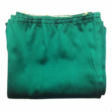 Vorhang H270xB230, smaragdgrün, Satin, matter Seidenglanz, schwerer, bauschiger Fall, Gardinenband