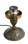 Tischlampe Bronze verzierter Tellerfuß, h 15 cm, 46xE27, 12xE14,  Schirme extra!!