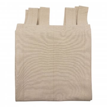 Vorhang H265xB140, beige, Baumwolle mit senkrecht eingewebten Linien, mit Gardinenband