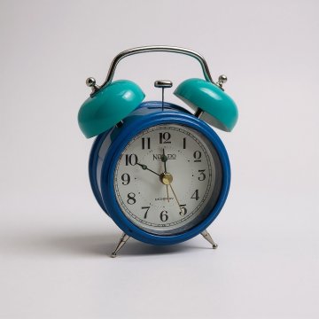 Wecker, blau, türkis, mechanisch, Rivado