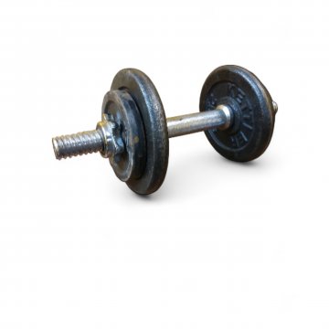 Kurzhantel, Hantel, 6 kg, fertig bestückt mit Hantelscheiben, Sternverschluß, 