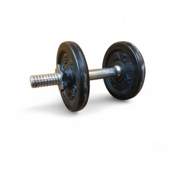 Kurzhantel, Hantel, 5 kg, fertig bestückt mit Hantelscheiben, Sternverschluß, 