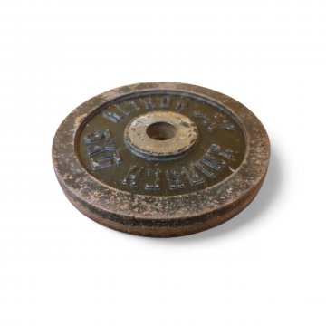 Hantelscheibe 5 Kg, Metallguss, schwarz,Loch ø 3cm, 