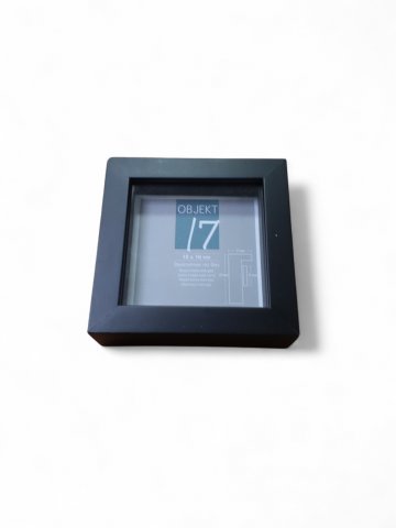 Standbilderrahmen OBJEKT 17, quadratisch, Bildmaße: 10x10cm, Bilderrahmen,schwarz