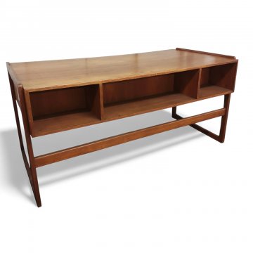 Schreibtisch, 60 er Jahre, Dänish-Design, Teak, auf Kufen, 4 x Schublade, 150x77x72 cm