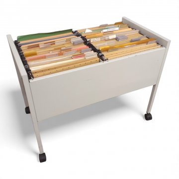 Mappenboy, grau, Aktenrollwagen, geschlossene Seiten