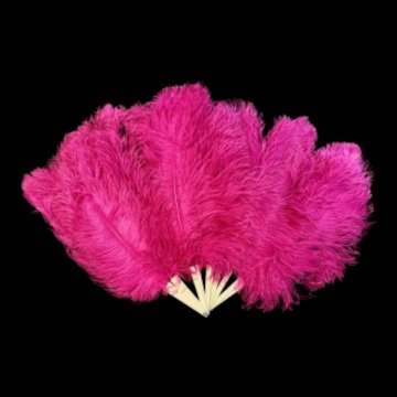 Federfächer pink, Kunststoff, 65cm