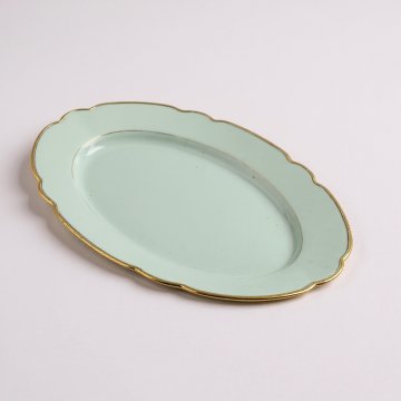 Platte / Servierplatte, Porzellan Goldrand