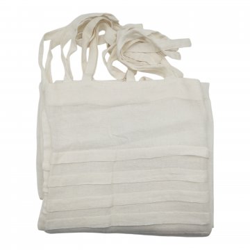 Vorhang H265xB130, naturweiß, Leinen, obere Kante mit sechs 2cm breiten Biesen, mit Schlaufen zum binden, Cote Table