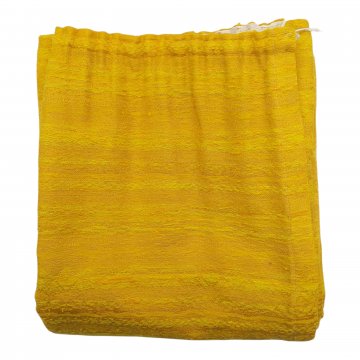 Vorhang H260xB112, gelbtöne, Bouclé-Mischgewebe, Gewebestruktur in Querstreifen, unruhige Oberfl. durch Fadenverdickung, mit Gardinenband