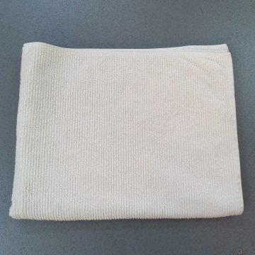 Saunatuch 75x200 creme, horizontales Rippenmuster, Möwe