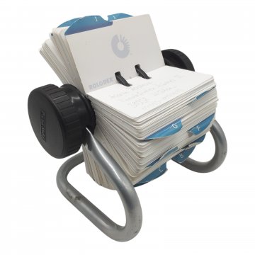 Adressroller ROLODEX Register, Chrom oder schwarze Halterung