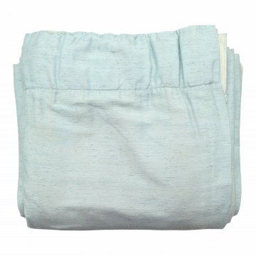 Vorhang H264xB282, hellblau, Wildseide, innen beige gefüttert mit Gardinenband