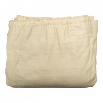 Vorhang H264xB235, creme, Wildseide, innen beige gefüttert mit Gardinenband