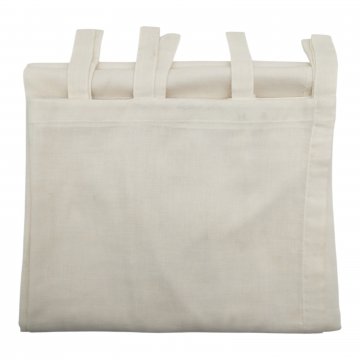 Vorhang H260xB140, cremeweiß, Baumwolle, halb transparent, mit Schlaufen