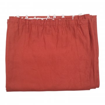 Vorhang H260xB148, karminrot, matt glänzend, Baumwolle, mit Gardinenband