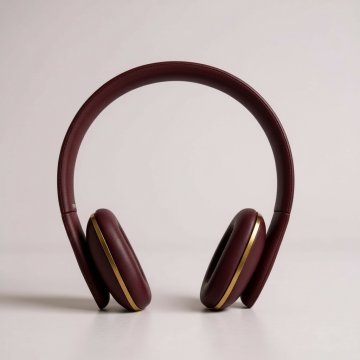 Kopfhörer aHEAD, bordeaux, verstellbar, Bluetooth, inkl. Ladekabel, Kreafunk