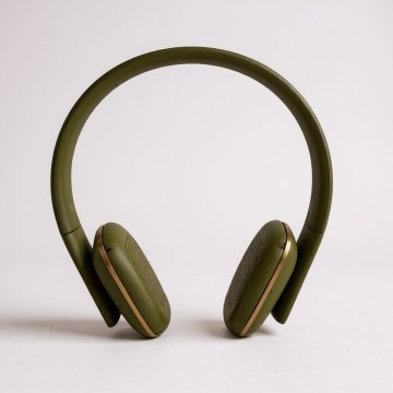 Kopfhörer aHEAD, army-green, verstellbar, Bluetooth, inkl. Ladekabel, Kreafunk