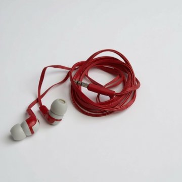 Kopfhörer mini, einfach, rot / weiß / schwarz