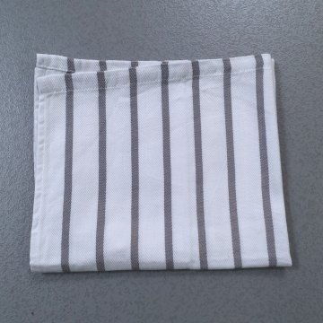 Geschirrhandtuch 70x55 weiß, vertikale graue Streifen