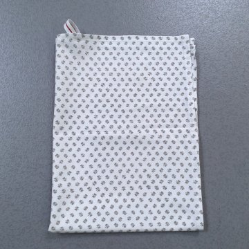 Geschirrhandtuch 70x50 offwhite, kleine olivgrüne Blüten all over