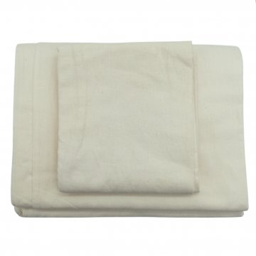 Bettwäschegarnitur 135x190 + Kissen 80x80cm, natur, Baumwolle