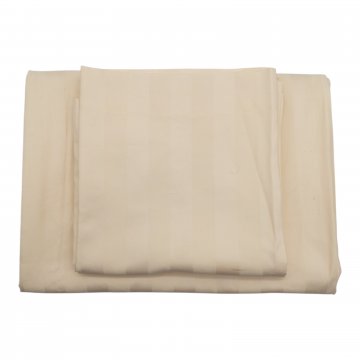 Bettwäschegarnitur 130x200cm + Kissen 80x80cm, rose, in sich gestreift, Satinart