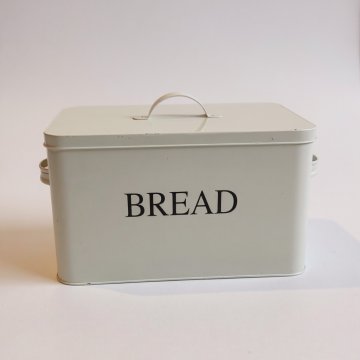 Brotkasten, beige, Deckel, mit Griffen seitlich und oben