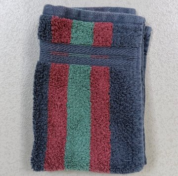Gästehandtuch 45x35 blau, rot, grün, vertikale Streifen