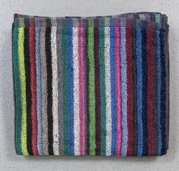 Handtuch 90x50 Streifen in grün, blau, lila, schwarz, rot, rosa, bunte, gestreift