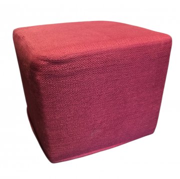 Hocker Vollpolster dunkelrot JOLLY, Salcon, 45x45cm, h 40cm
