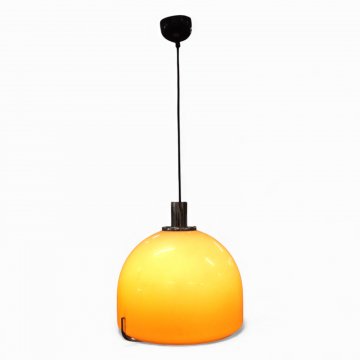 Hängelampe, Schirm K.stoff 1xorange, 1xbeige, Spiralkabel schwarz, ø33