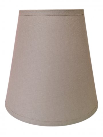 Lampenschirm, Stoff, beige, schräg, Aufnahme E14 unten, H 15cm, ø 15cm