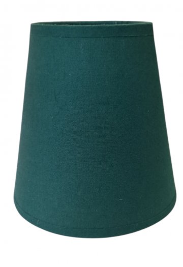 Lampenschirm, Stoff, grün, schräg, Aufnahme E14 unten, H 15cm, ø 15cm