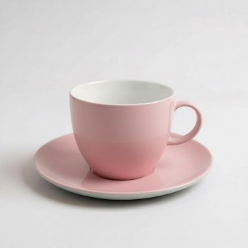 Kaffeetasse mit Untertasse, Sunny Day, rosa