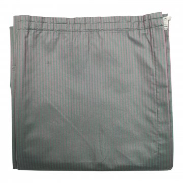 Vorhang H250xB120, grün/lila, dünne Längsstreifen, Satinartig changierend, matt glänzend, mit Gardinenband