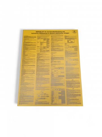 Schild BRAND , Kunststoff , Merkblatt, gelb, 50x66cm