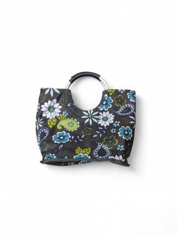 Tasche BLUME, grün,braun...(Bunt) Textil 27cm x 43cm x 43 cm