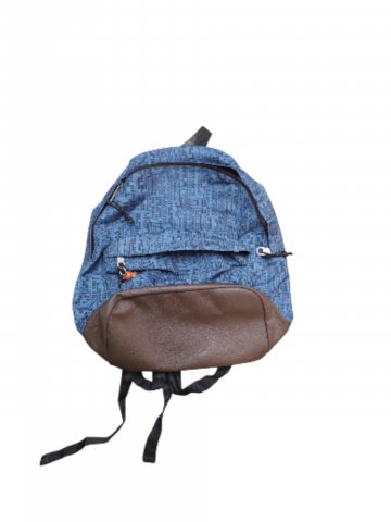 Rucksack STADT, Kunststoff ,blau, braun,mit Muster, 45 cm x 40 cm