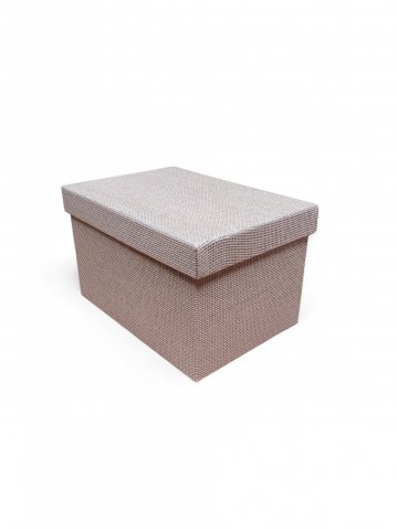 Box LEINEN, Schachtel, Aufbewahrung, Geschenkkarton, beige, Pappe, mit Deckel, 25 cm x 17 cm x 15 cm