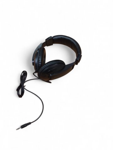 Kopfhörer BLACKI, Kunststoff, schwarz, mit Kabel, Ohrmuschel 11 cm