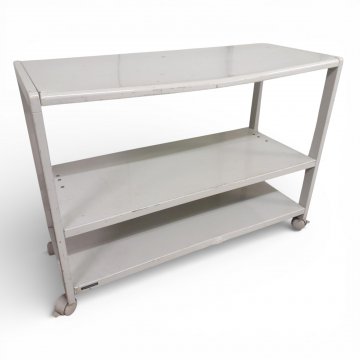 Aktenwagen, Metall h´grau lackiert, 3 Böden, B94xT39xH69