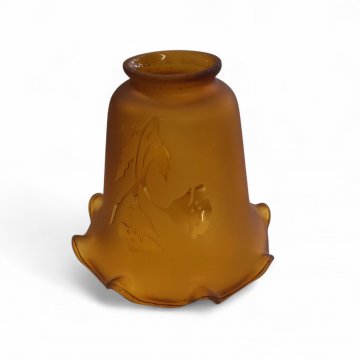 Tulpe, ID 863, Glas braun, Blumenrelief, mit Griffrand Ø 5,5cm